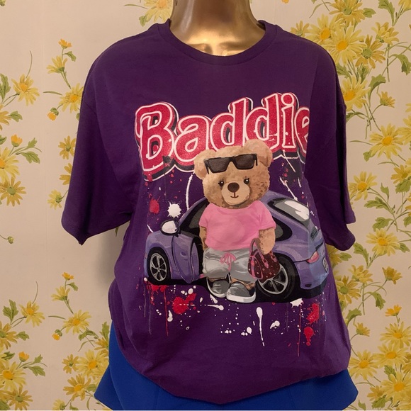 Baddie oversized tee purple size L - Picture 10 of 10